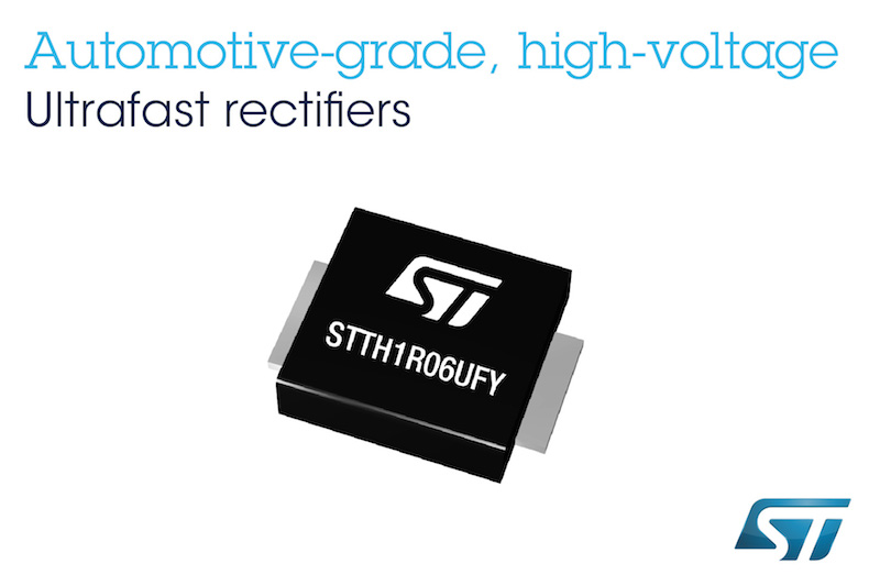 Super-slim rectifiers from STMicro save space, weight, and energy